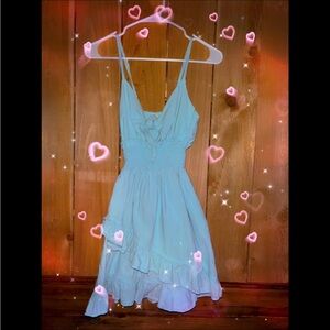 Light Blue Ruffled Dress